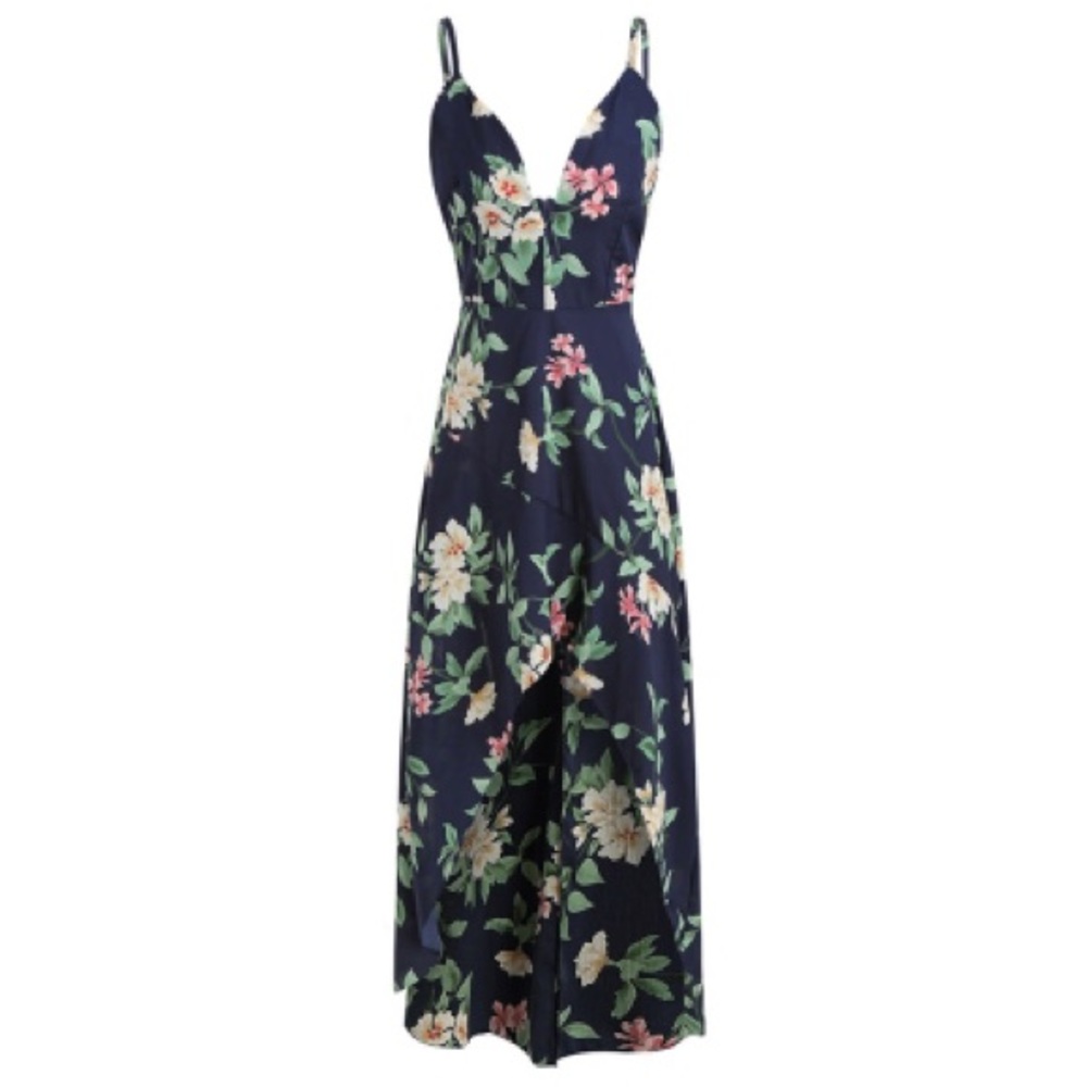 Spaghetti Strap High Low Dress